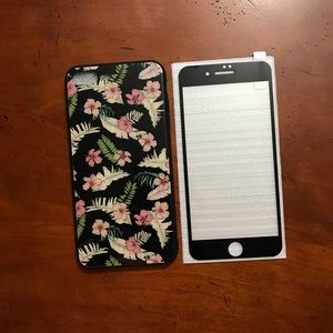 iPhone 8plus/7plus glass case w/ screen protector